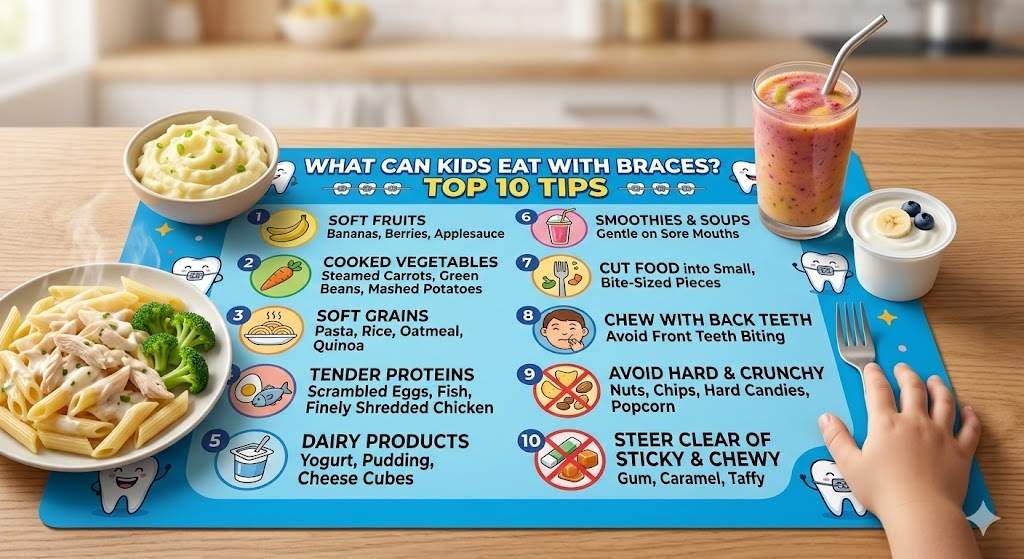 what can kids eat with braces? Top 10 Tips braces diet (1)