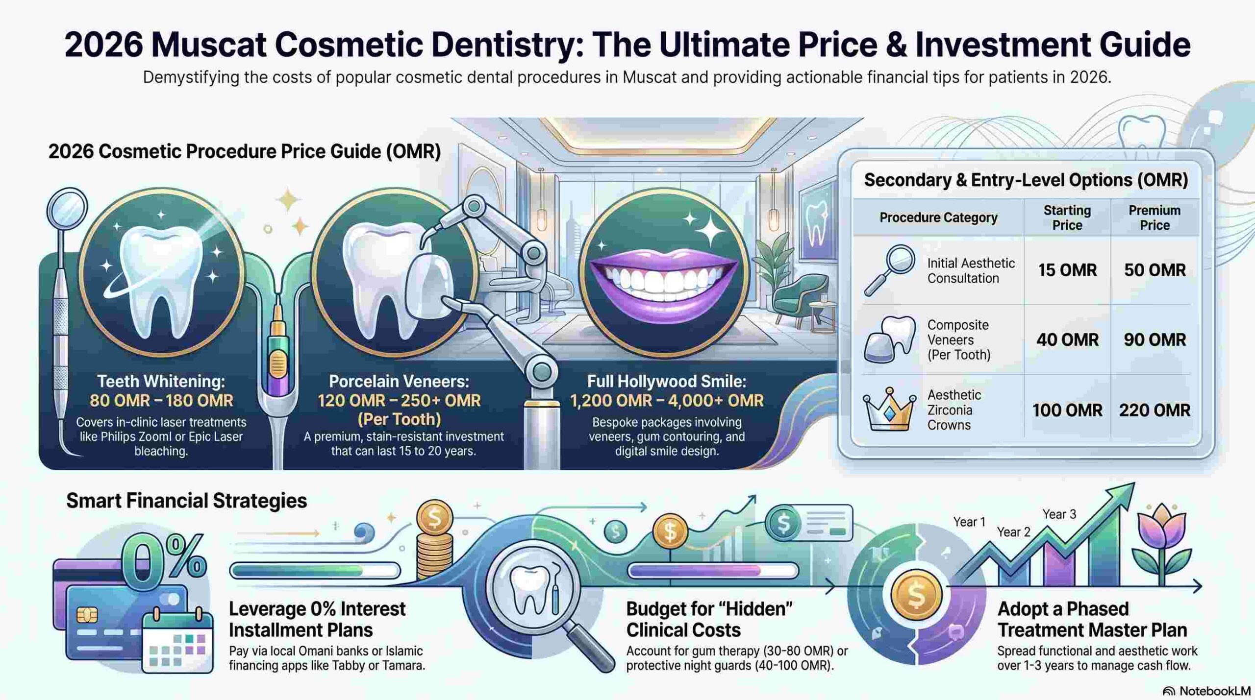 2026 Muscat Cosmetic Dentistry Guide Infographic