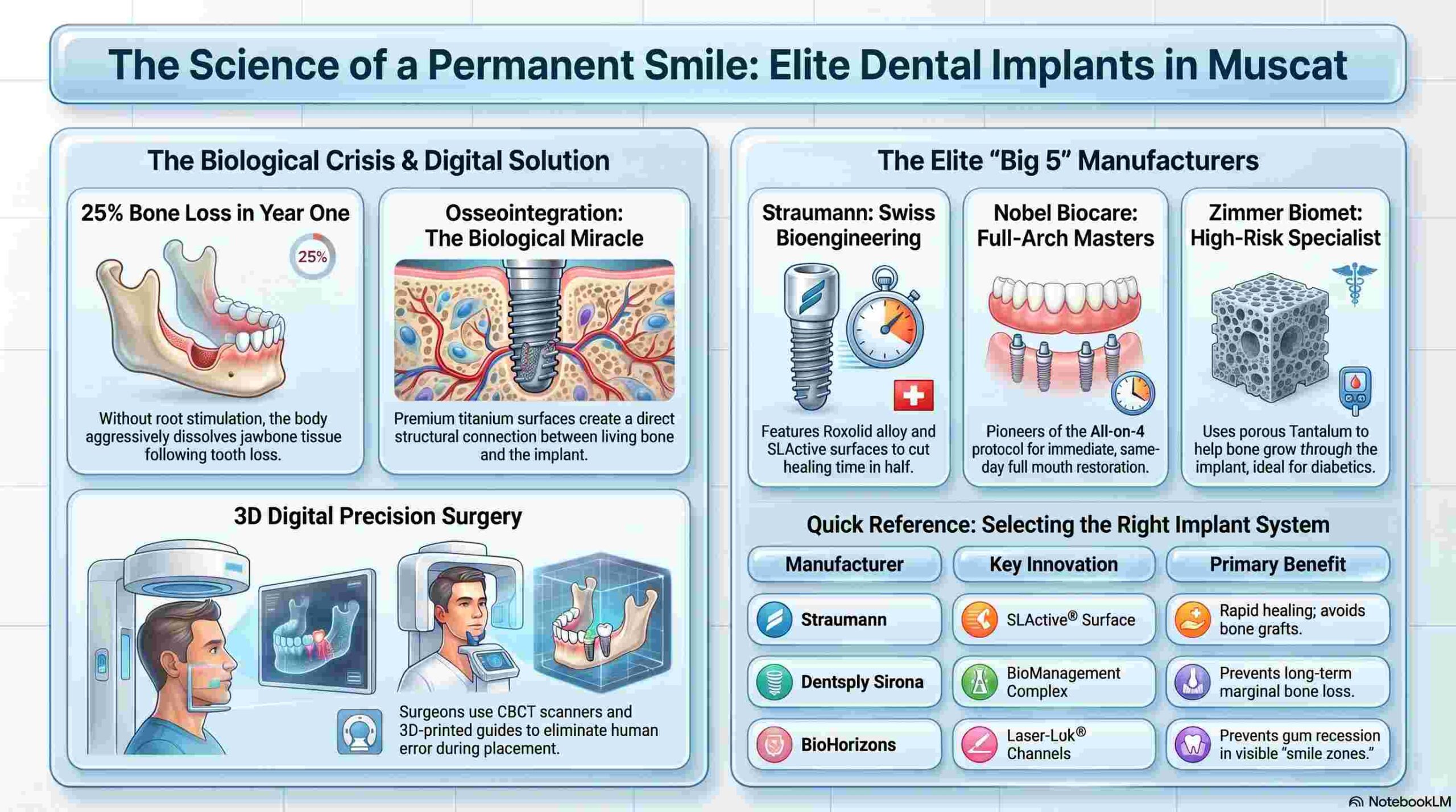 Infographic: The Science of Elite Dental Implants in Muscat