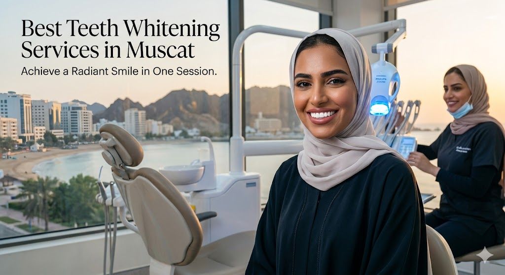 Professional Teeth Whitening in Muscat - Patient and Dentist