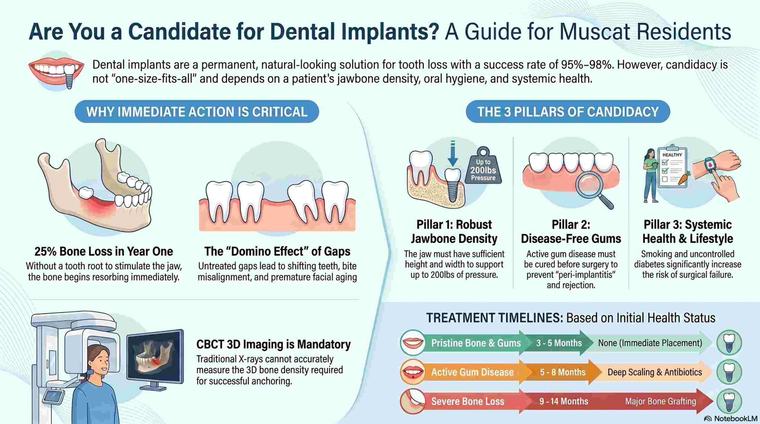 Dental Implant Candidacy Infographic Muscat