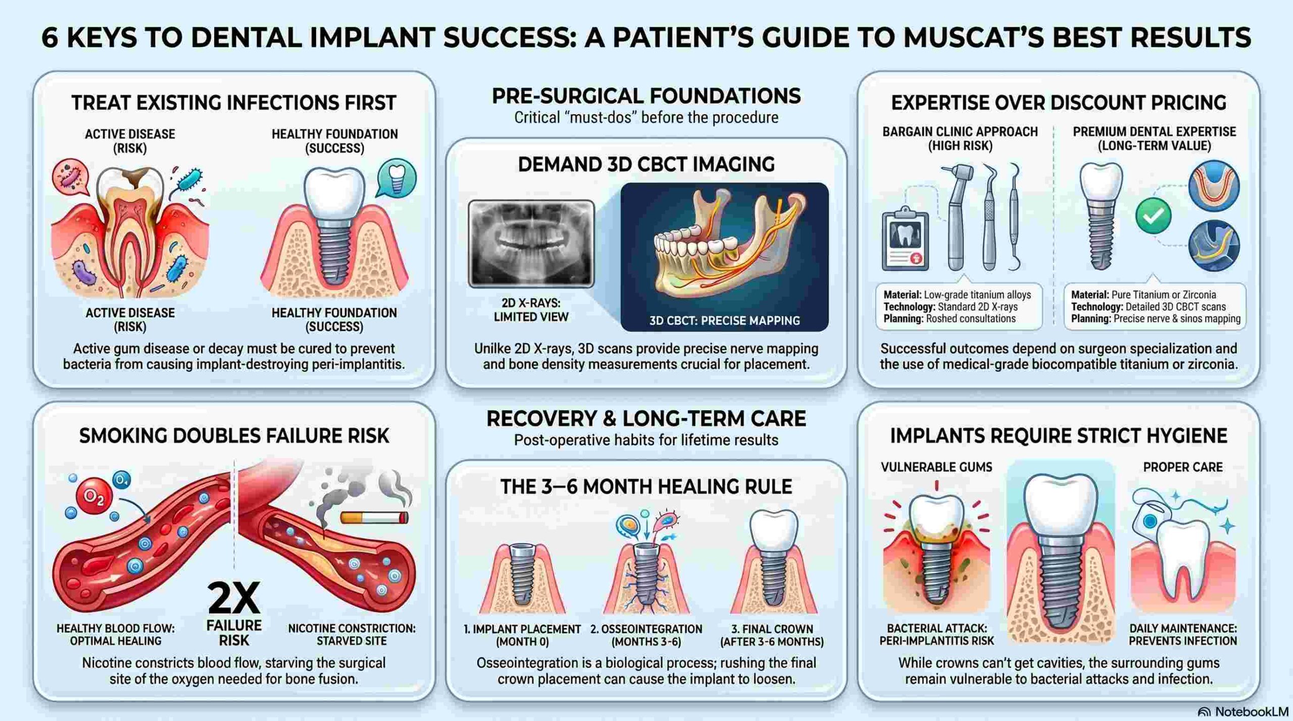 Common Dental Implant Mistakes Infographic Muscat
