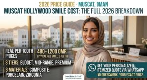 Hollywood smile treatment result in Muscat